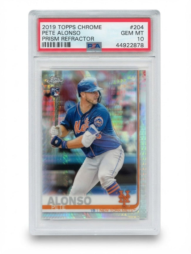 2019 Topps Chrome Pete Alonso Prism Refractor #204 Rookie PSA 10