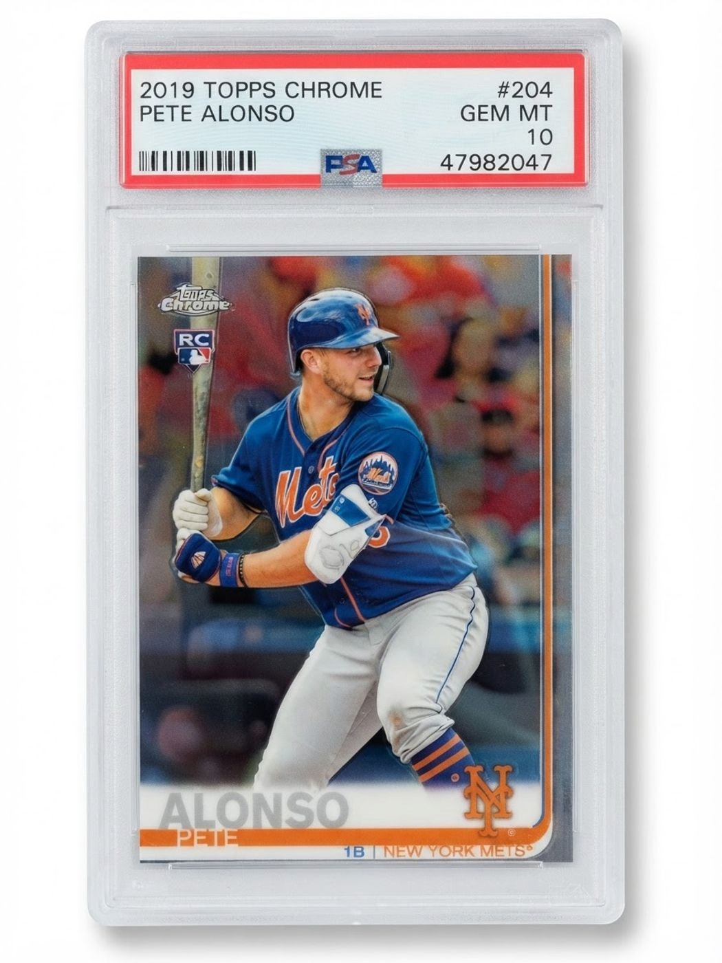 2019 Topps Chrome Pete Alonso #204 Rookie PSA 10