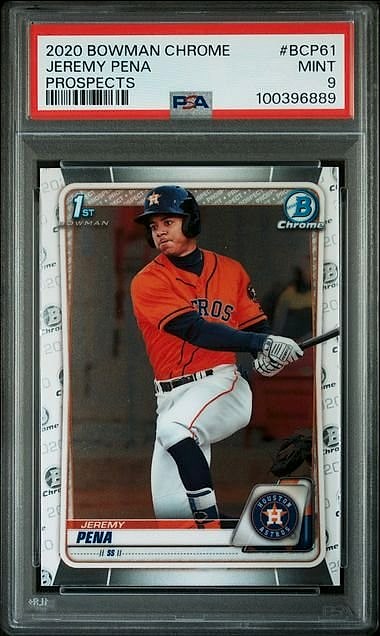2020 Bowman Chrome Prospects Jeremy Pena #BCP-61 Rookie PSA 9