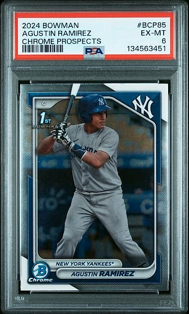2024 Bowman Chrome Prospects Agustin Ramirez #BCP-85 Rookie PSA 6