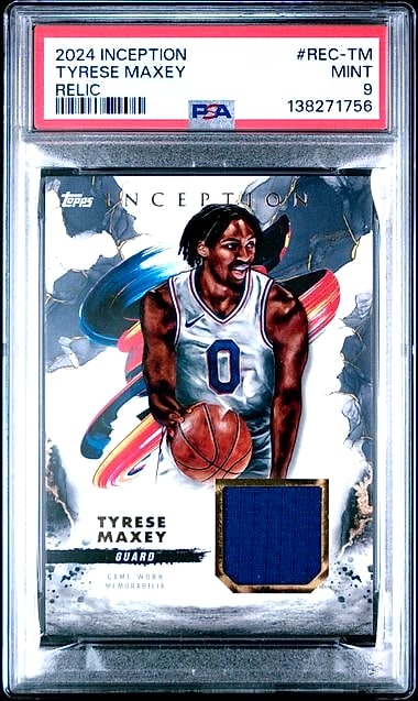 2024 Inception Relics Tyrese Maxey #REC-TM PSA 9