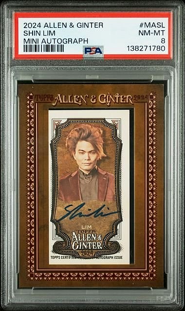 2024 Topps Allen & Ginter Mini Non-Baseball Autographs Shin Lim #MA-SL Auto PSA 8