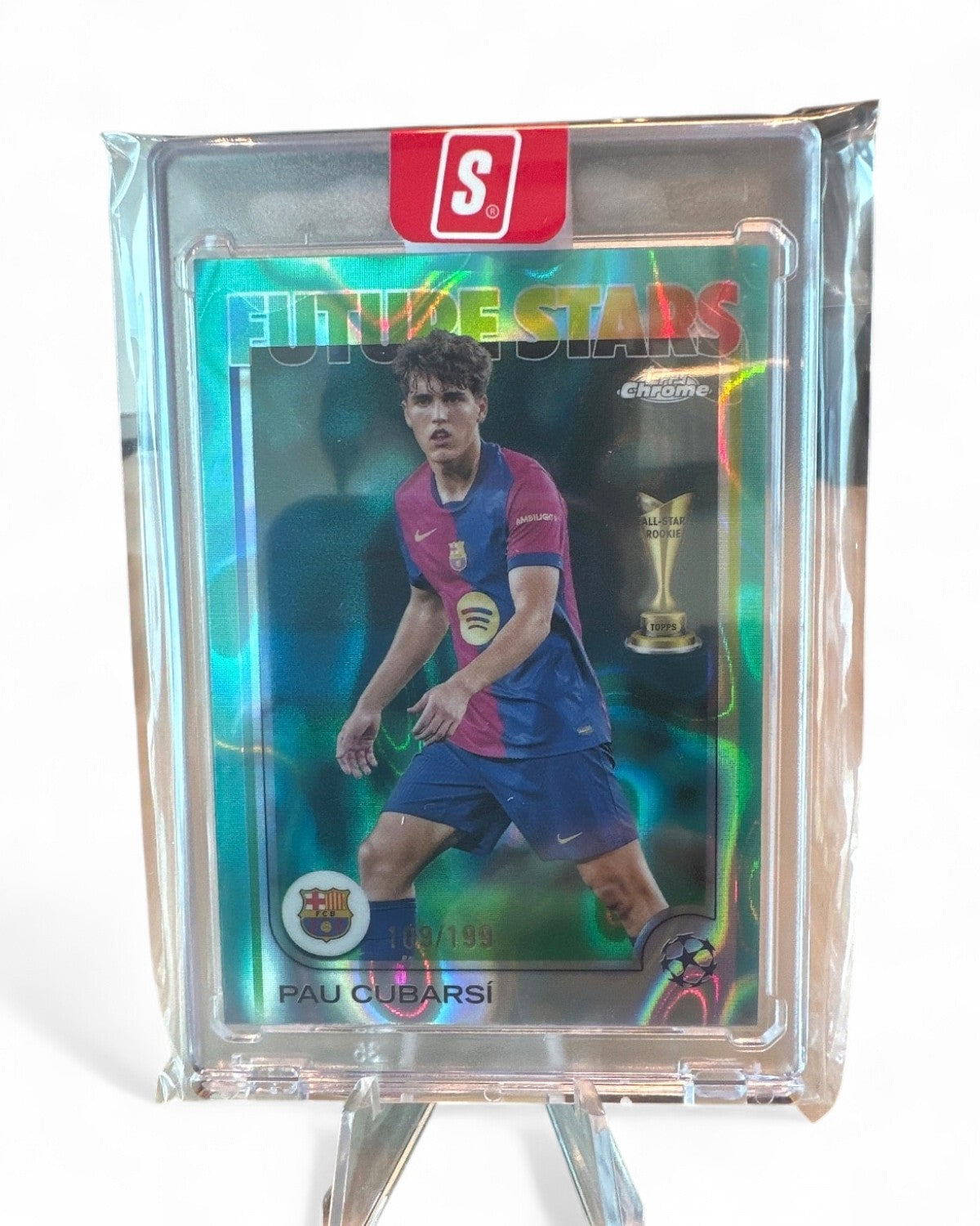 2024 Topps Chrome UEFA Pau Cubarsi Refractor #196 Rookie 109/199