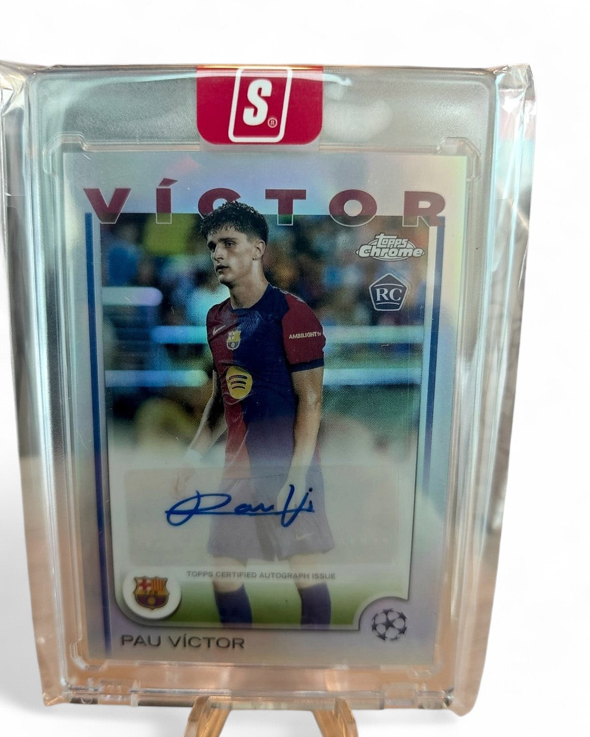 2024 Topps Chrome UEFA Autograph Pau Victor #CA-PV Rookie Auto