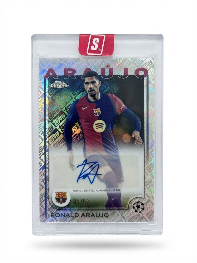 2024 Topps Chrome UEFA Club Competitions Ronald Araújo #CA-AU Auto 03/52