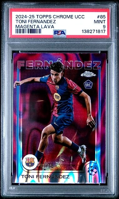 2024 Topps Chrome UCC Psa Toni Fernandez Magenta Lava #85 Rookie /75 PSA 9