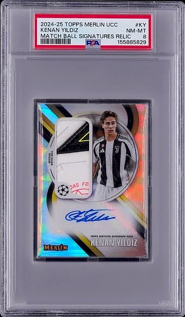 2024 Topps Merlin UCC Kenan Yildiz #KY Auto PSA 8