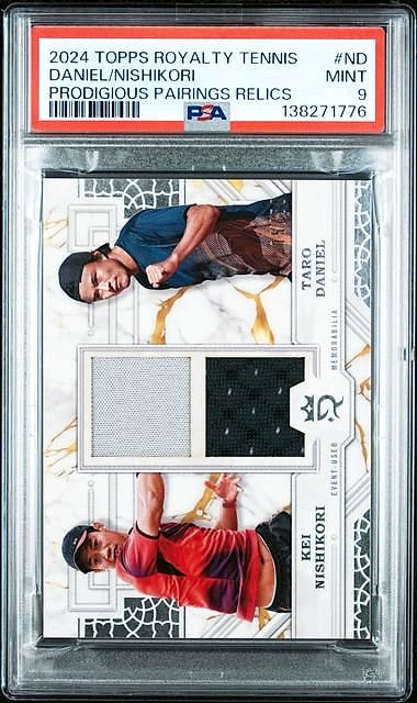 2024 Topps Royalty Taro Daniel / Kei Nishikori #ND PSA 9