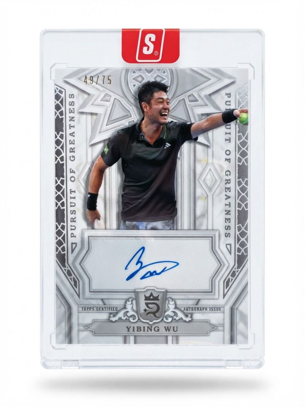 2024 Topps Royalty Collection Tennis Pursuit Greatness Yibing Wu #PGS-WYG Auto 40/75