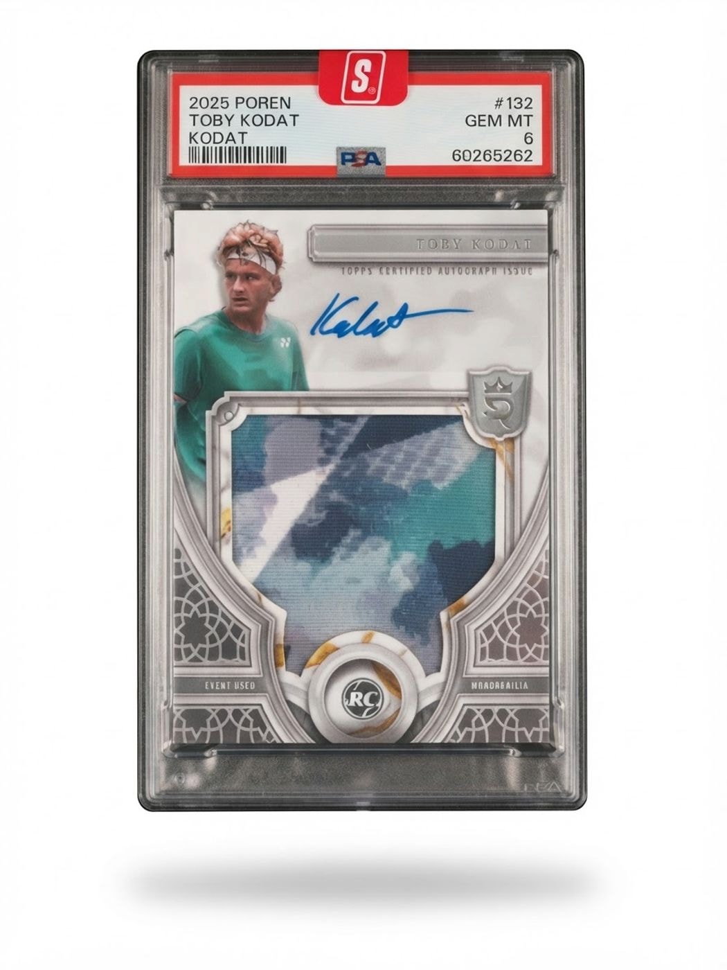 2024 Topps Royalty Collection Tennis Relic Toby Kodat #RRA-TK Rookie Auto 24/75