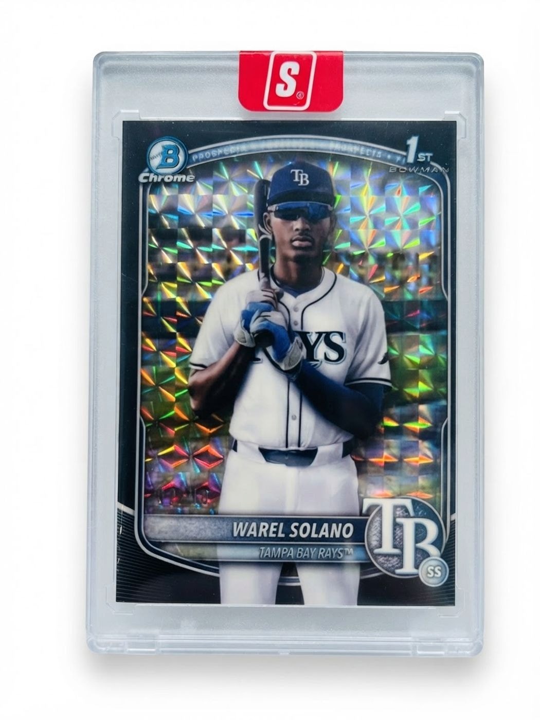 2025 Bowman Chrome Prospects Warel Solano Geometric #BCP-225 Rookie