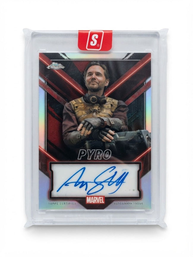 2025 Deadpool Chrome Pyro Auto Aaron Stanford #TC-AS Auto