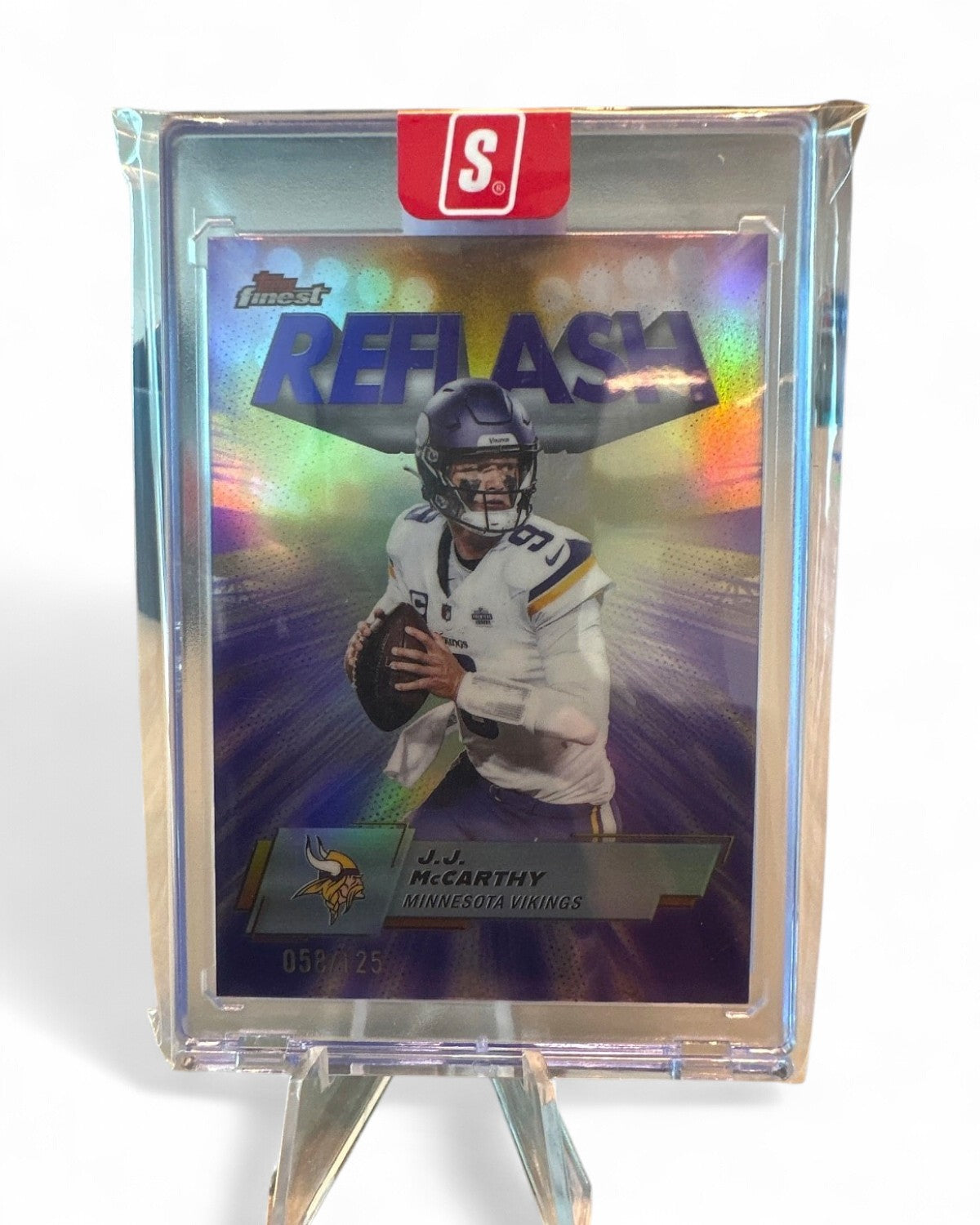 2025 Finest Reflash J.J. McCarthy Purple Refractor #RF-4 058/125