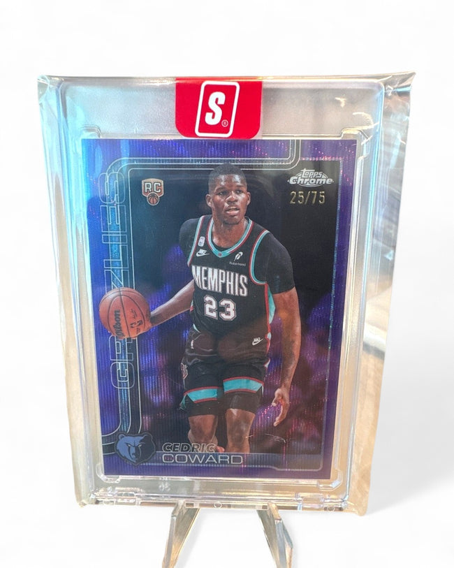 2025 Topps Chrome Cedric Coward Purple Refractor #161 Rookie 25/75