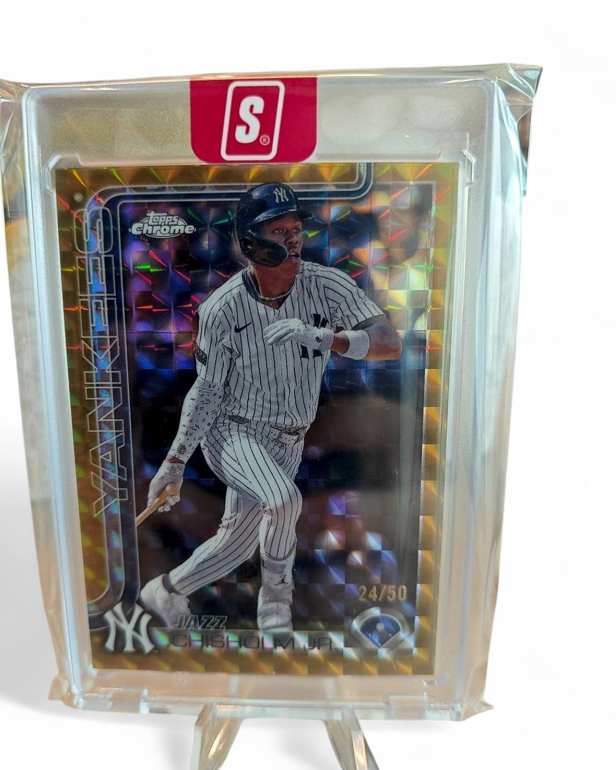 2025 Topps Chrome Jazz Chisholm Jr. Gold #283 24/50