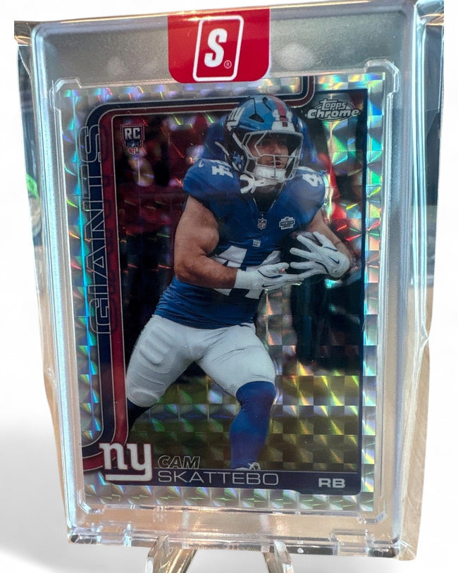 2025 Topps Chrome Cam Skattebo X-Fractor #331 Rookie