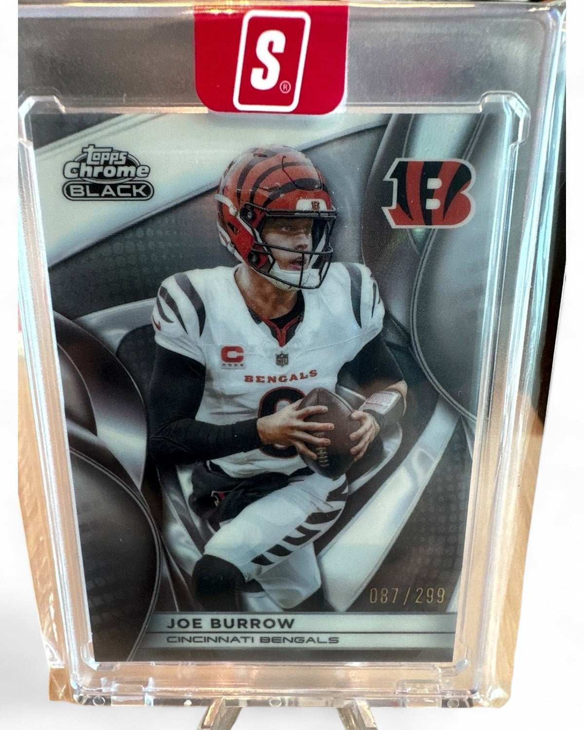 2025 Topps Chrome Black Joe Burrow Refractor #23 087/299