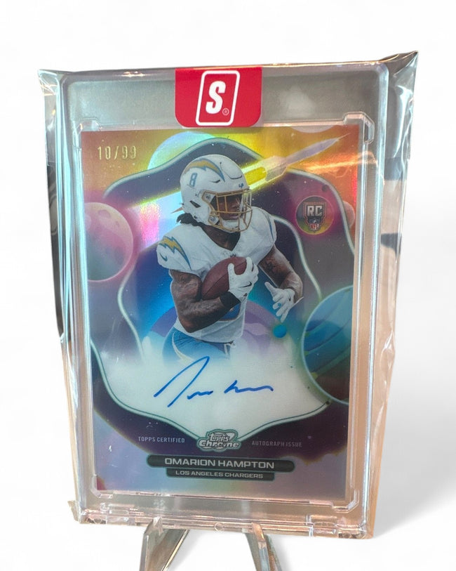 2025 Topps Cosmic Chrome First Flight Signatures Omarion Hampton #FFS-OH Rookie Auto 10/99