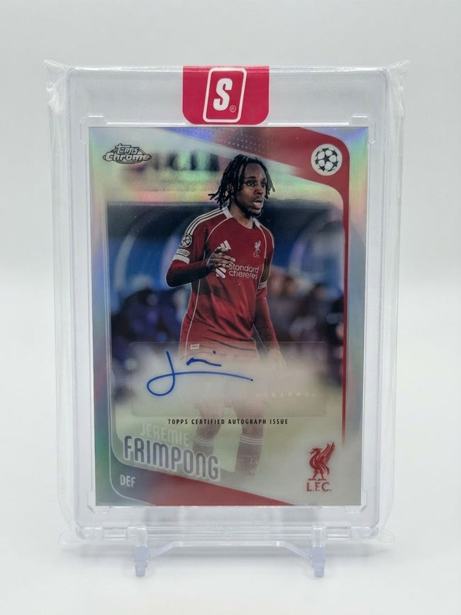 2025 Topps Chrome LogoFractor UEFA Autograph Starball Jeremie Frimpong #CA-JF Auto