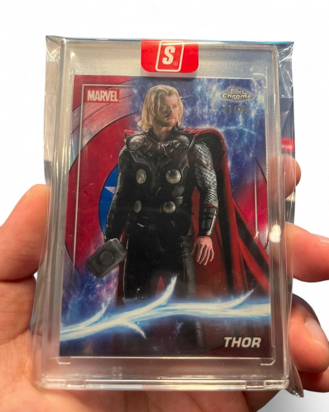 2025 Topps Chrome Marvel Studios Thor Captain America Refractor #10 11/76
