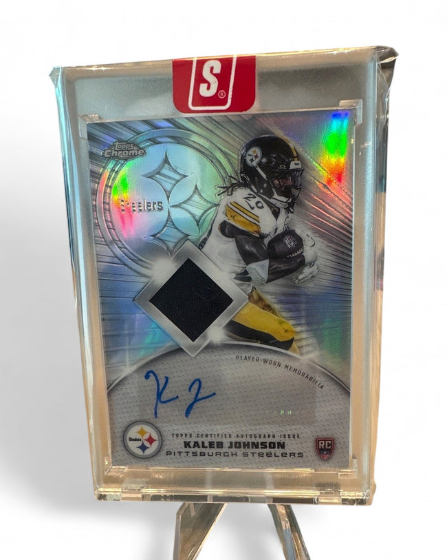 2025 Topps Chrome Rookie Patch Autographs Kaleb Johnson #RPA-KJ Rookie Auto