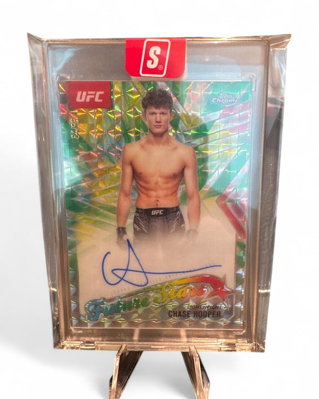 2025 Topps Chrome UFC Future Stars Autographs Chase Hooper Green Refractor #FSA-CH Auto 84/99