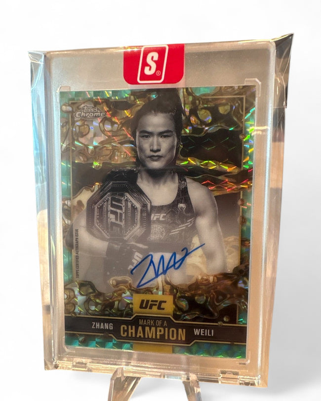 2025 Topps Chrome UFC Mark of a Champion Auto Zhang Weili #MOC-ZW Auto