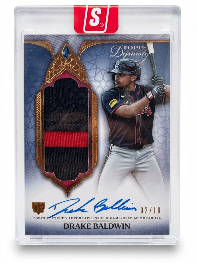 2025 Topps Dynasty Autograph Patch Design B Drake Baldwin #DAPB-DB1 Rookie Auto 02/10