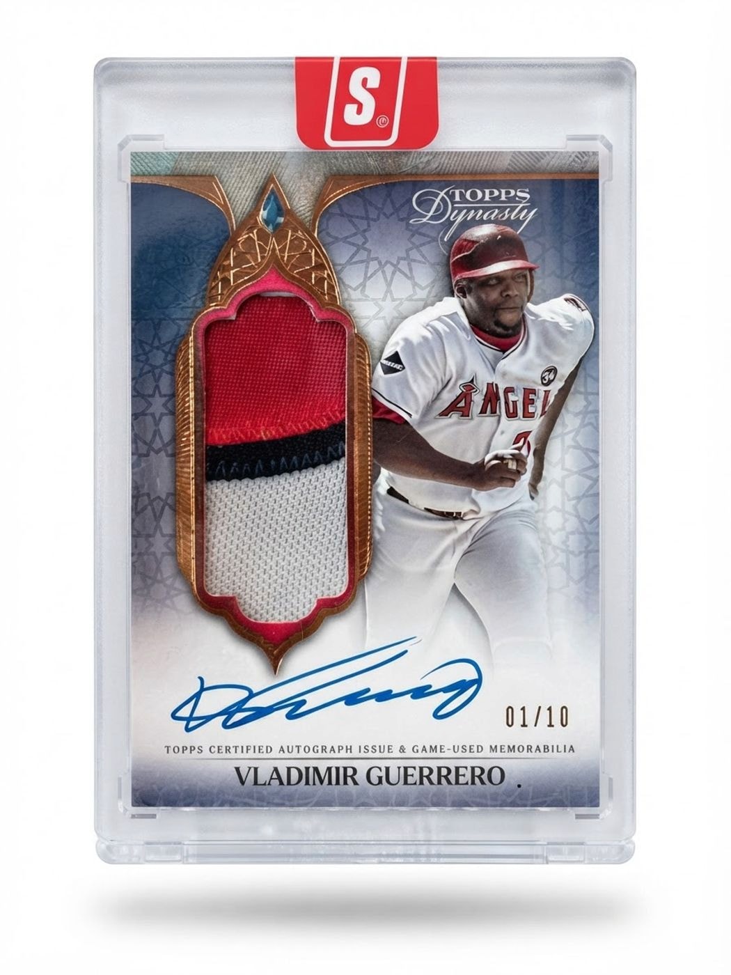 2025 Topps Dynasty Autograph Patch Design B Vladimir Guerrero Gold #DAPB-VGU1 Auto 01/10