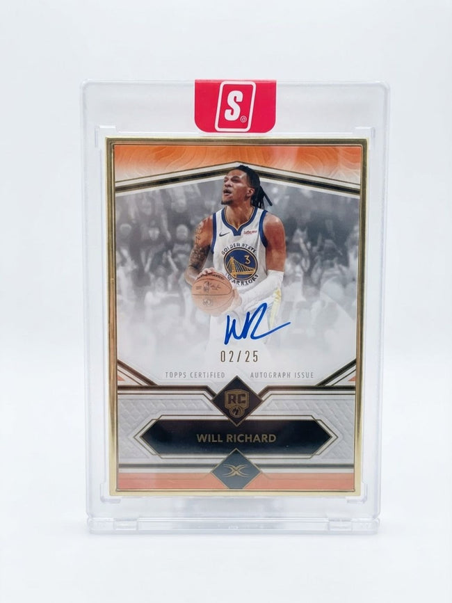 2025 Topps Definitive Collection Basketball Will Richard #FRC-WR Rookie Auto 02/25