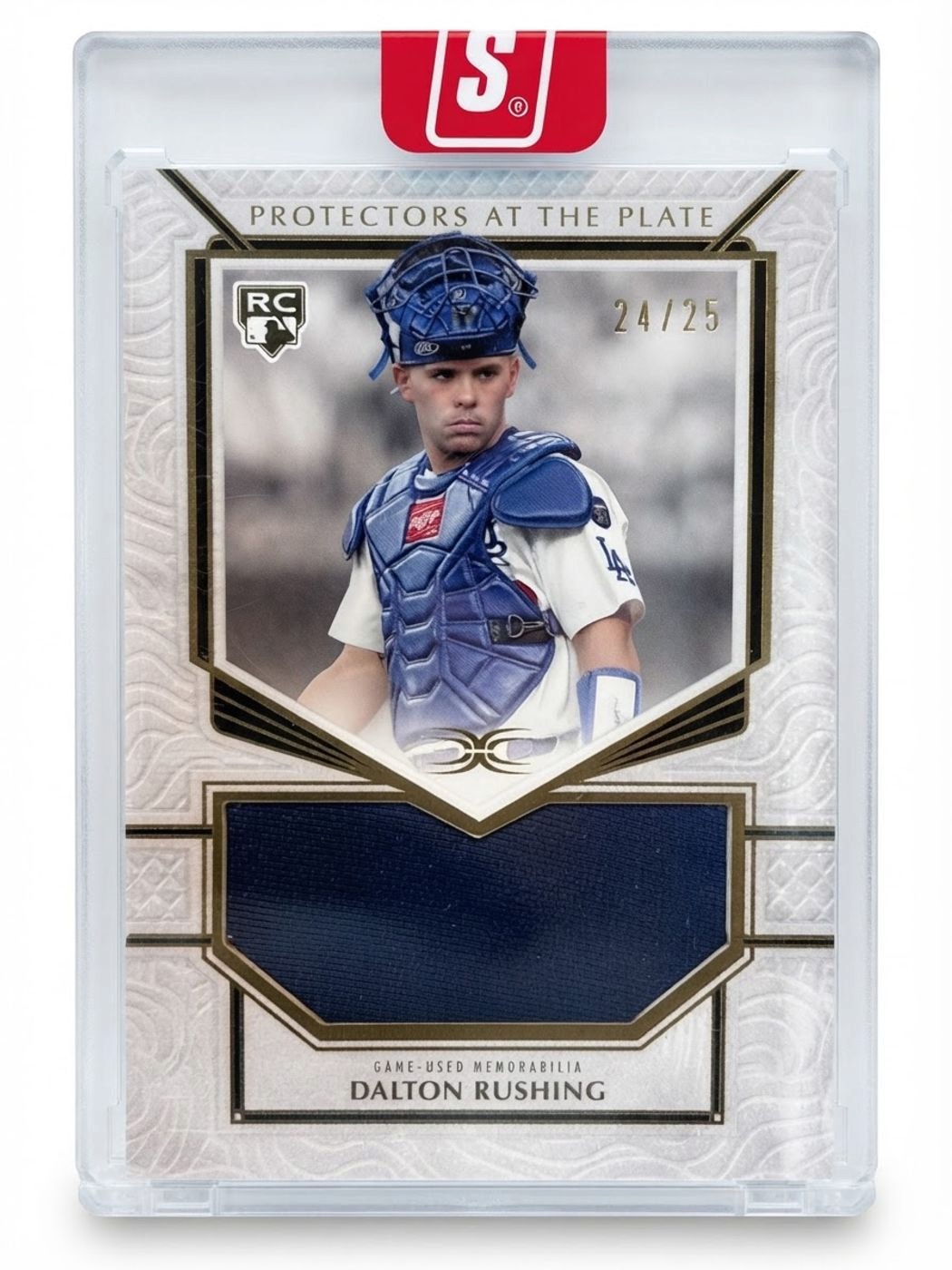 2025 Topps Definitive Collection Protectors at the Plate Relics Dalton Rushing #PPR-DR Rookie 24/25