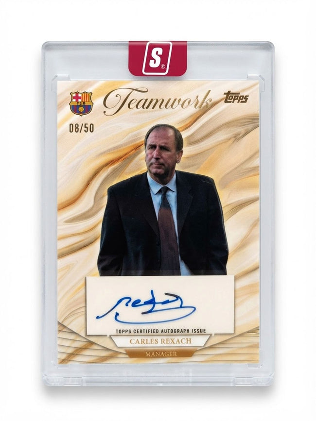 2025-26 Topps Forever FC Barcelona Identity Autographs Carles Rexach Teamwork #BI-CR Auto 06/50