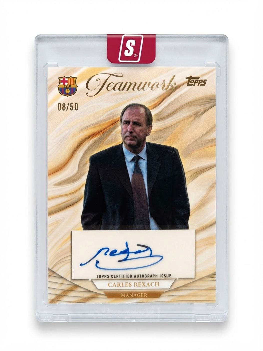 2025-26 Topps Forever FC Barcelona Identity Autographs Carles Rexach Teamwork #BI-CR Auto 08/50