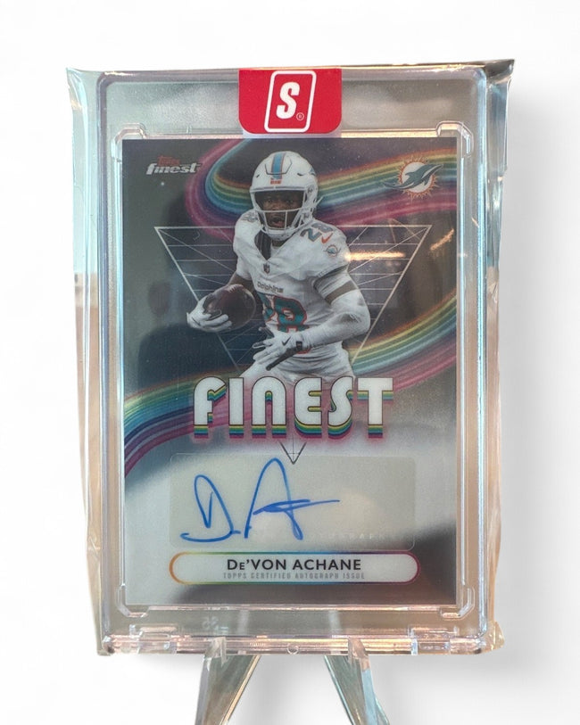2025 Topps Finest Football Dolphins De'Von Achane #FA-DA Auto