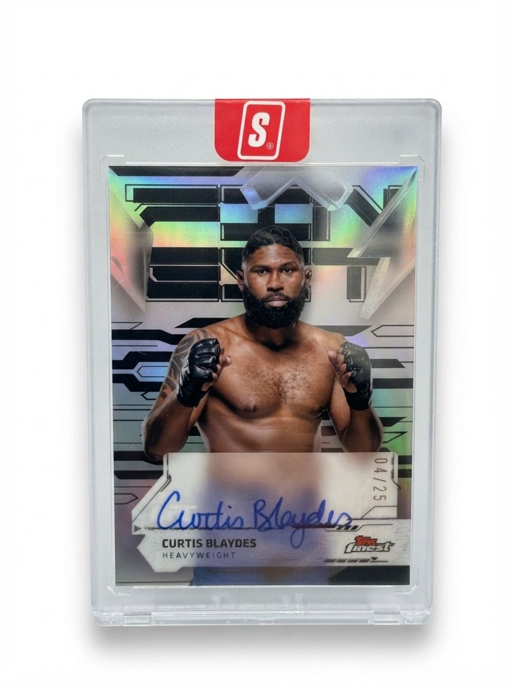 2025 Topps Finest UFC Finest Autographs Curtis Blaydes Black Refractor #FA-CB Auto 04/25