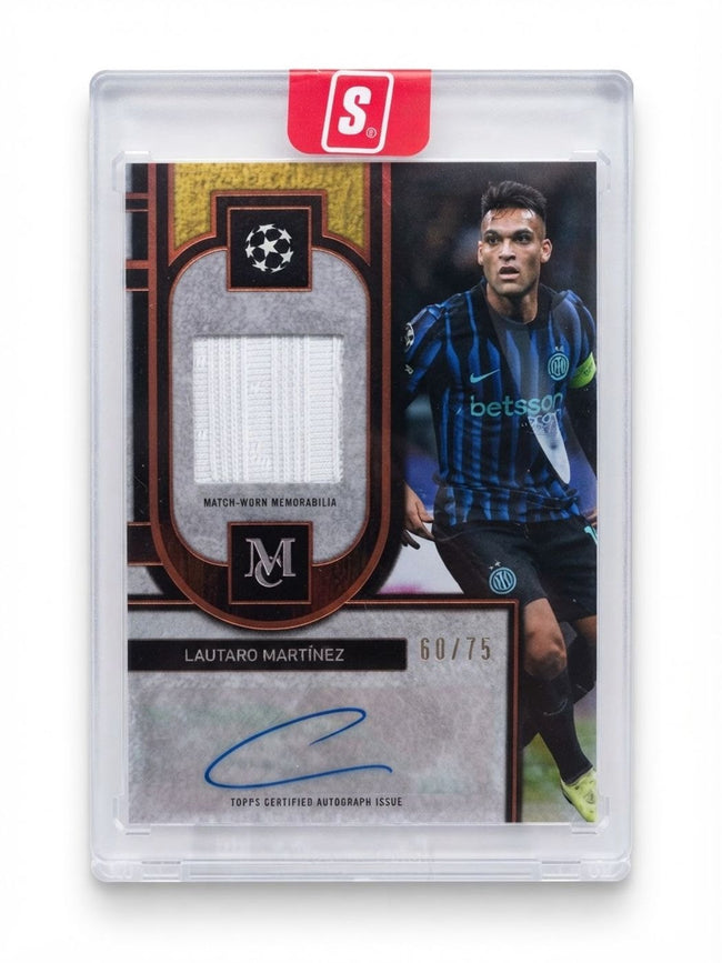 2025 Topps Museum Collection UEFA Club Competitions Auto Relic Lautaro Martínez #MAR-LA Auto 60/75