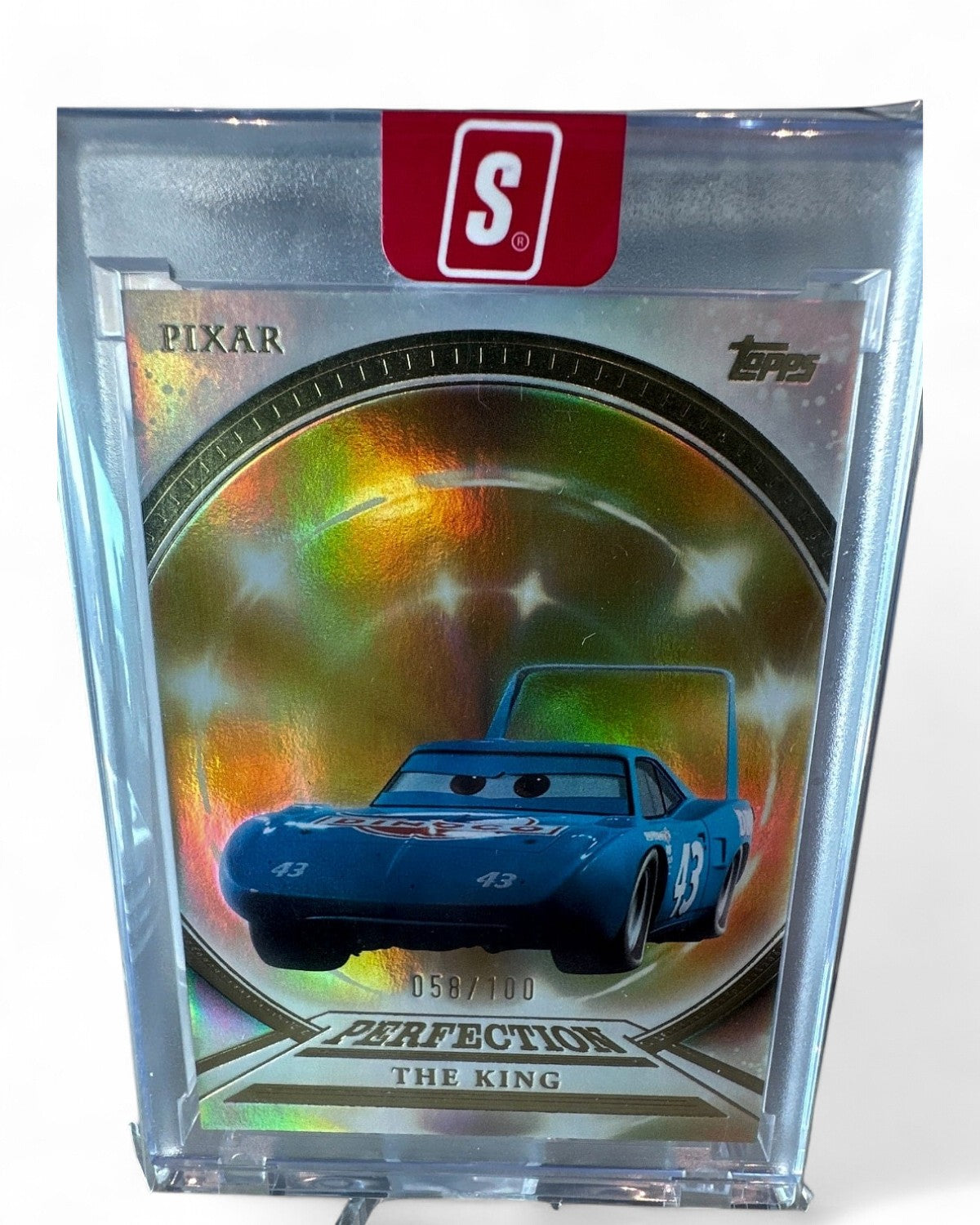 2025 Topps Pixar Gold Pixar Perfection (Encased) The King #PP-35 058/100