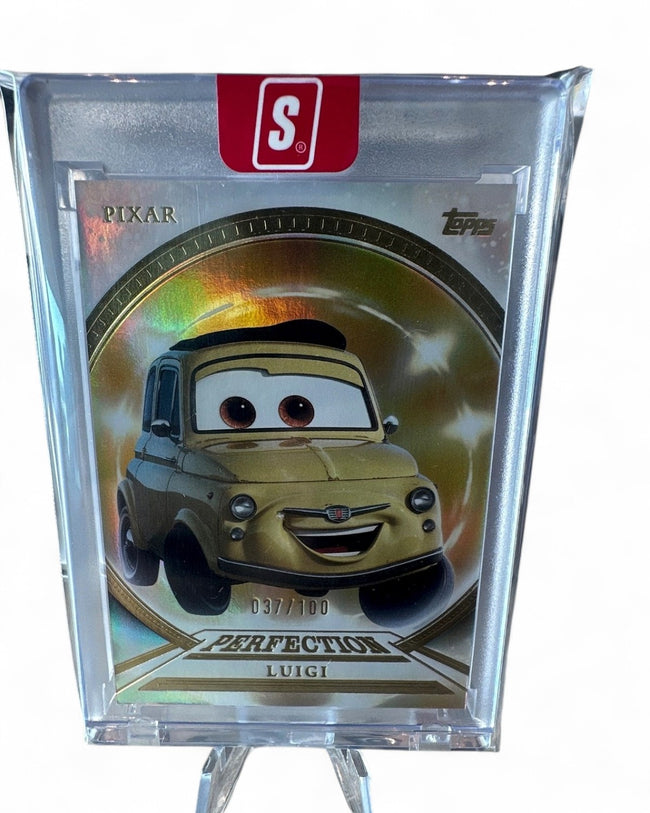 2025 Topps Pixar Gold Pixar Perfection (Encased) Luigi #PP-38 037/100