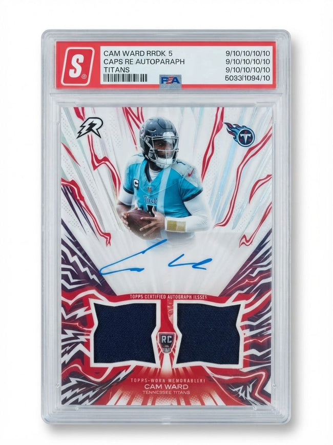 2025 Topps Resurgence Amped Up Rookie Relic Autographs Titans Auto Cam Ward #AU-CW Rookie Auto