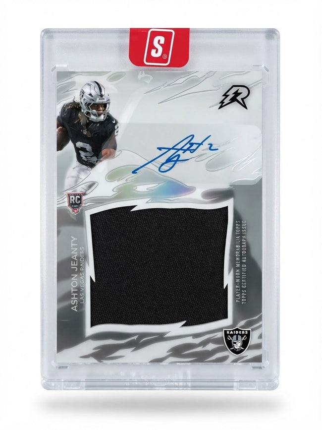 2025 Topps Resurgence Rookie Relic Signatures Ashton Jeanty White Surge #RRS-AJ Rookie Auto