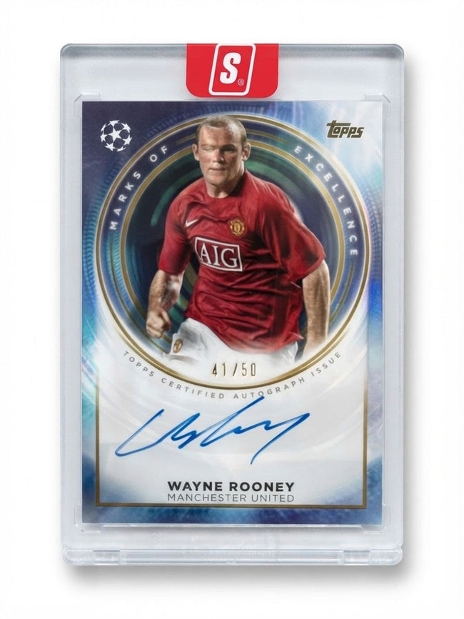 2025 Topps UEFA Champions League Wayne Rooney #ME-WR2 Auto 41/50