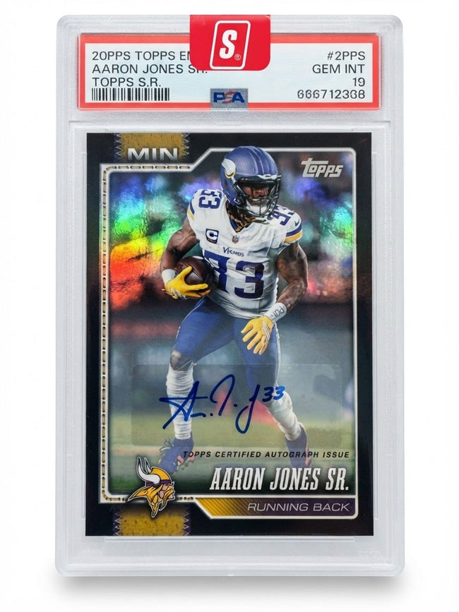 2025 Topps Vikings Aaron Jones Sr. Refractor #240 Auto 09/10