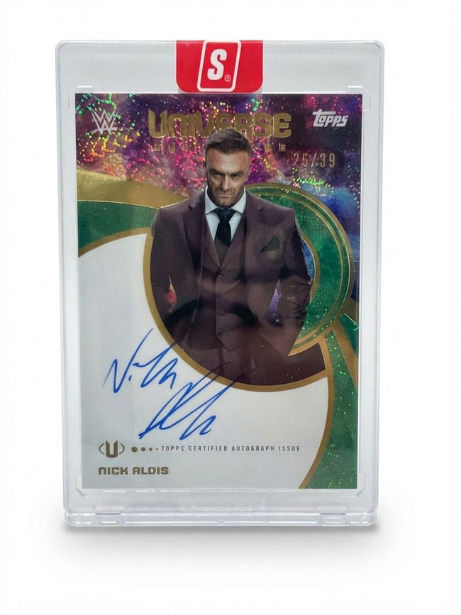 2025 WWE Universe Autographs Auto Nick Aldis Green #UNA-NAL Auto 25/99
