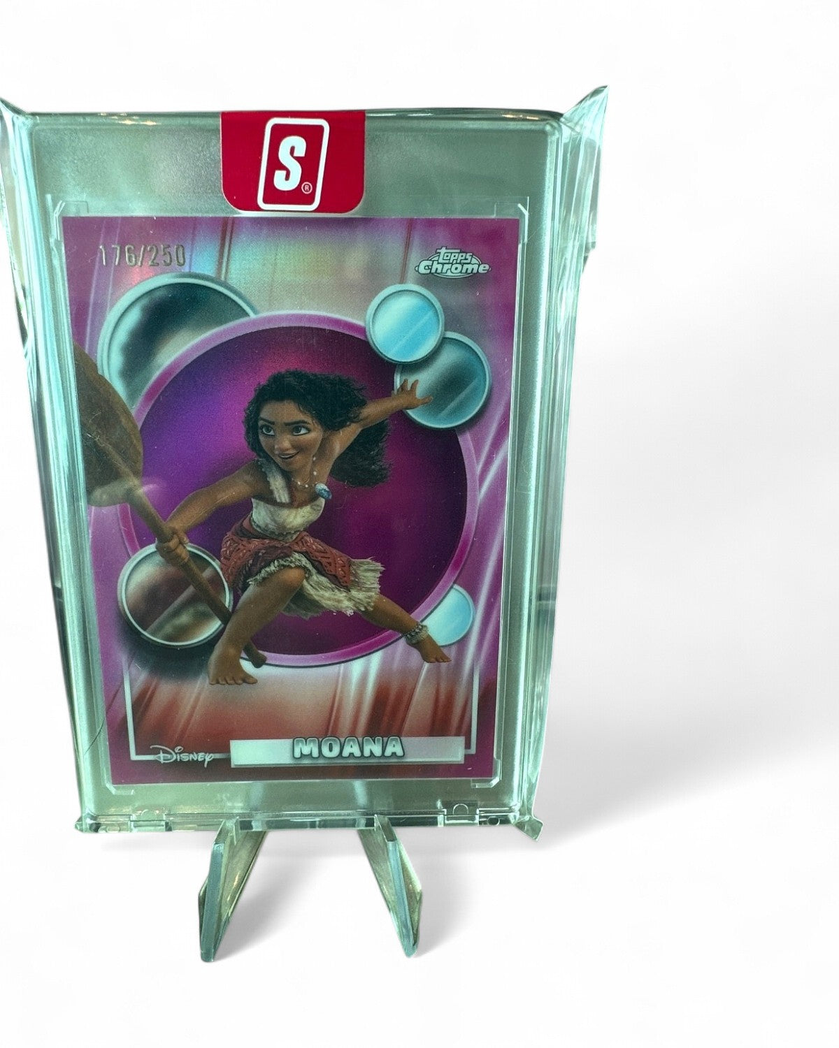 2026 Topps Chrome Disney Moana Pink Refractor #10 176/250