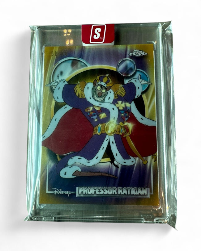2026 Topps Chrome Disney Professor Ratigan Gold Wave Refractor #41 50/50