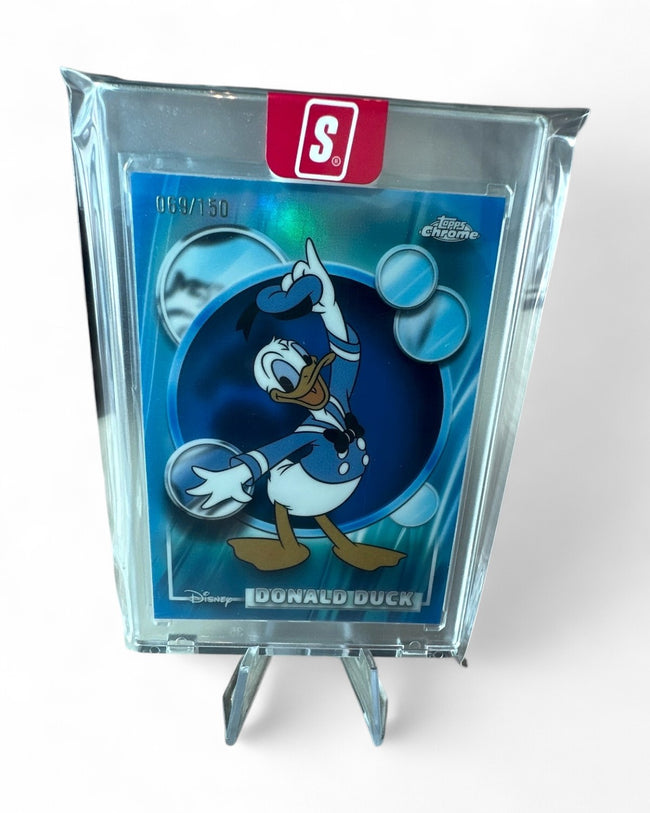 2026 Topps Chrome Disney Donald Duck Blue Refractor #99 069/150