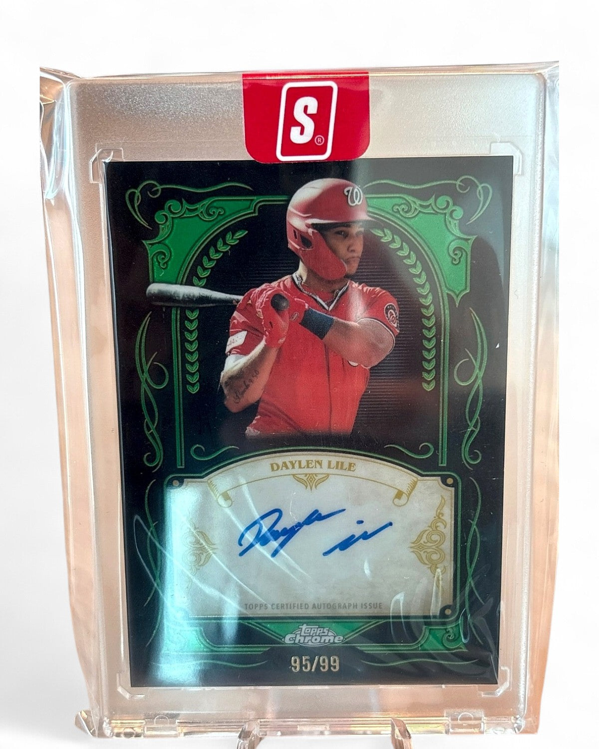 2026 Topps Chrome Ink Strokes Daylen Lile Green #IS-DL Auto 95/99