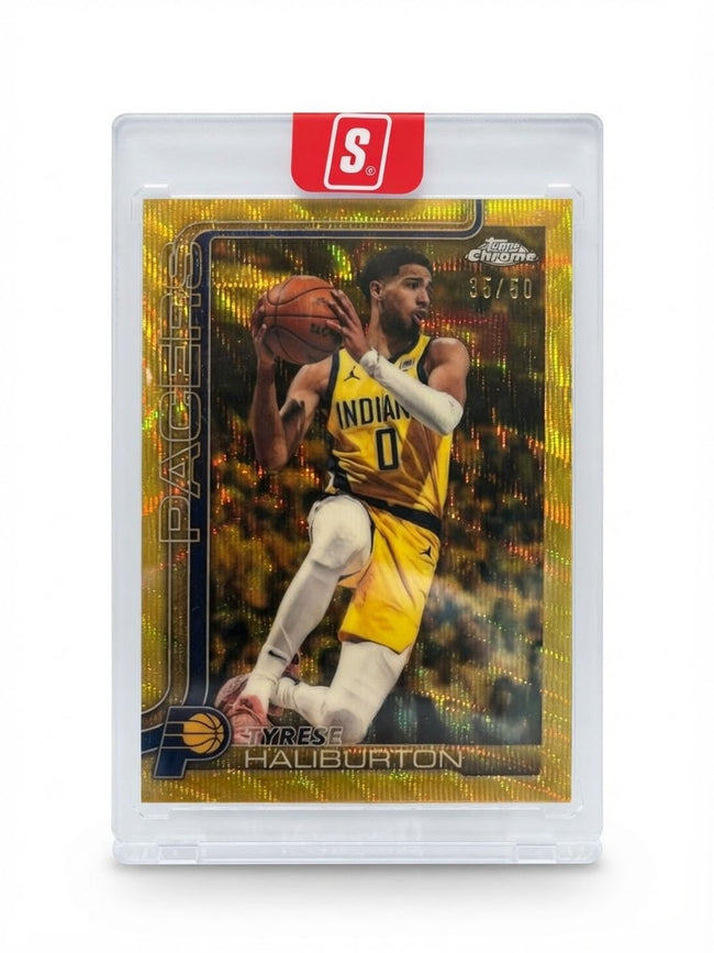 2026 Topps Chrome Update Tyrese Haliburton Gold Wave Refractor #18 35/50