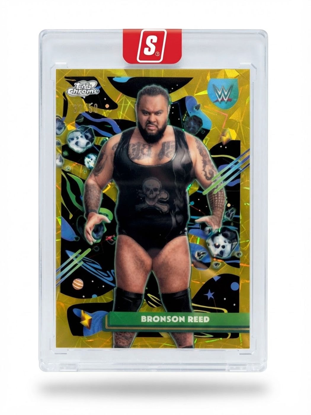 2026 Topps Chrome WWE Bronson Reed Gold Cosmic Refractor #42 32/50