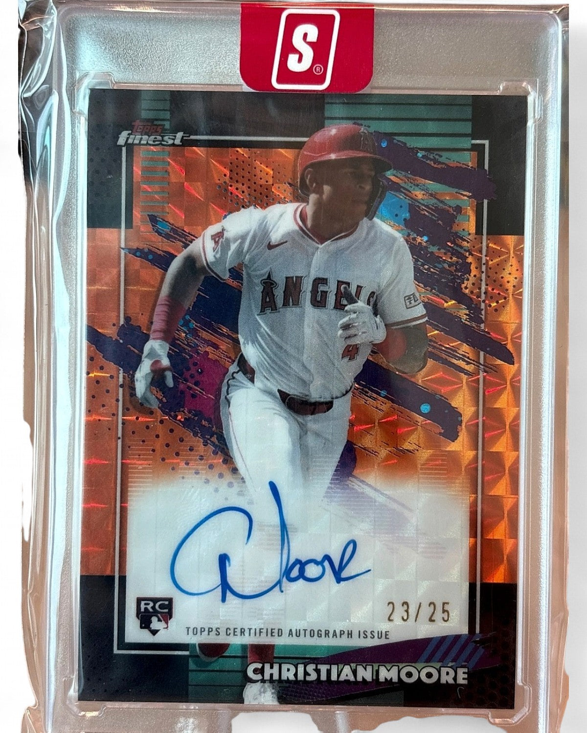 2026 Topps Finest Autograph Christian Moore Orange Refractor #FA-CME Rookie Auto 23/25